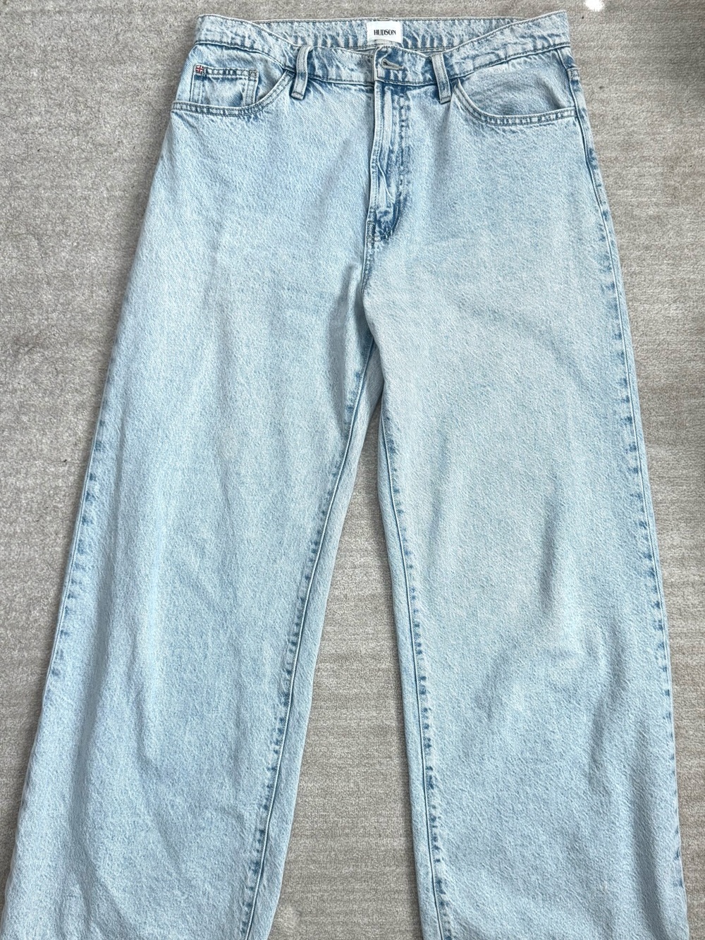 Hudson Jeans Light Blue Washed Denim Wide Leg